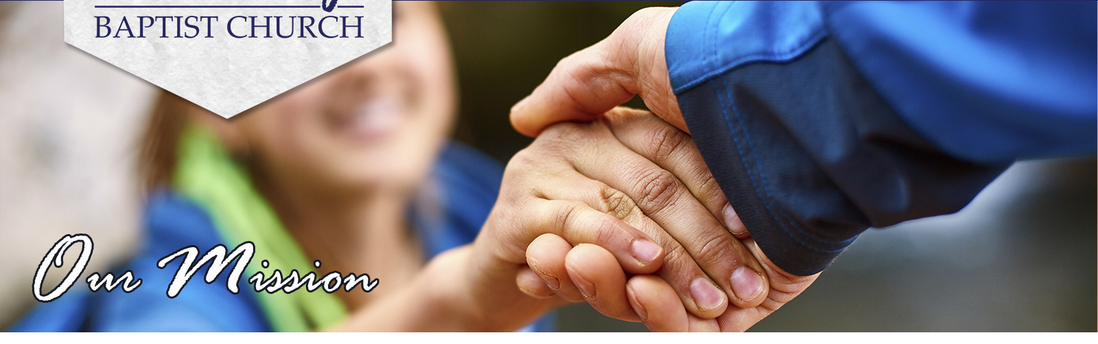 photo of helping hand being extended with caption Our Mission